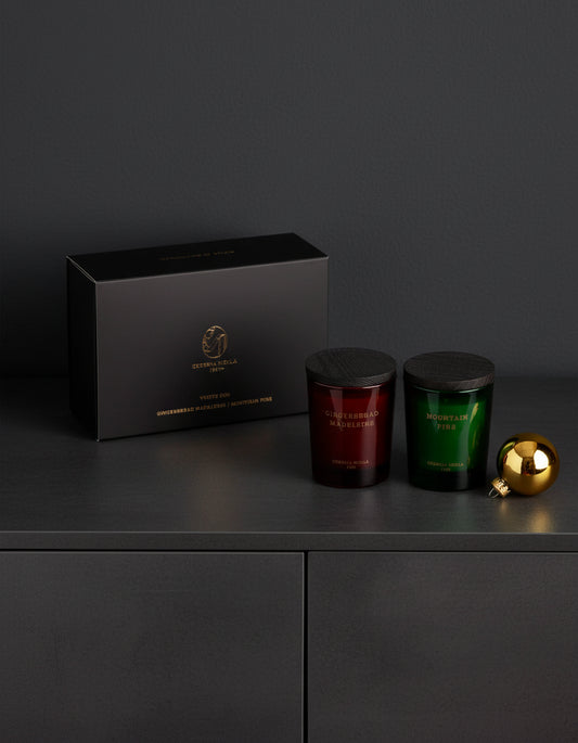 2er Set Weihnachtsduftkerzen in Geschenkbox