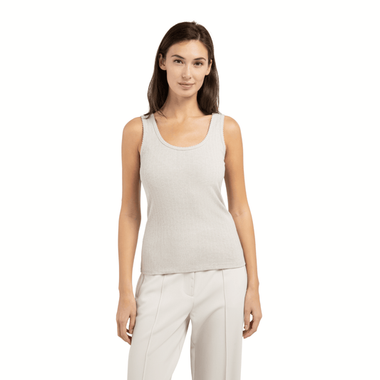 YAYA Ärmelloses Top gerippt - Beige