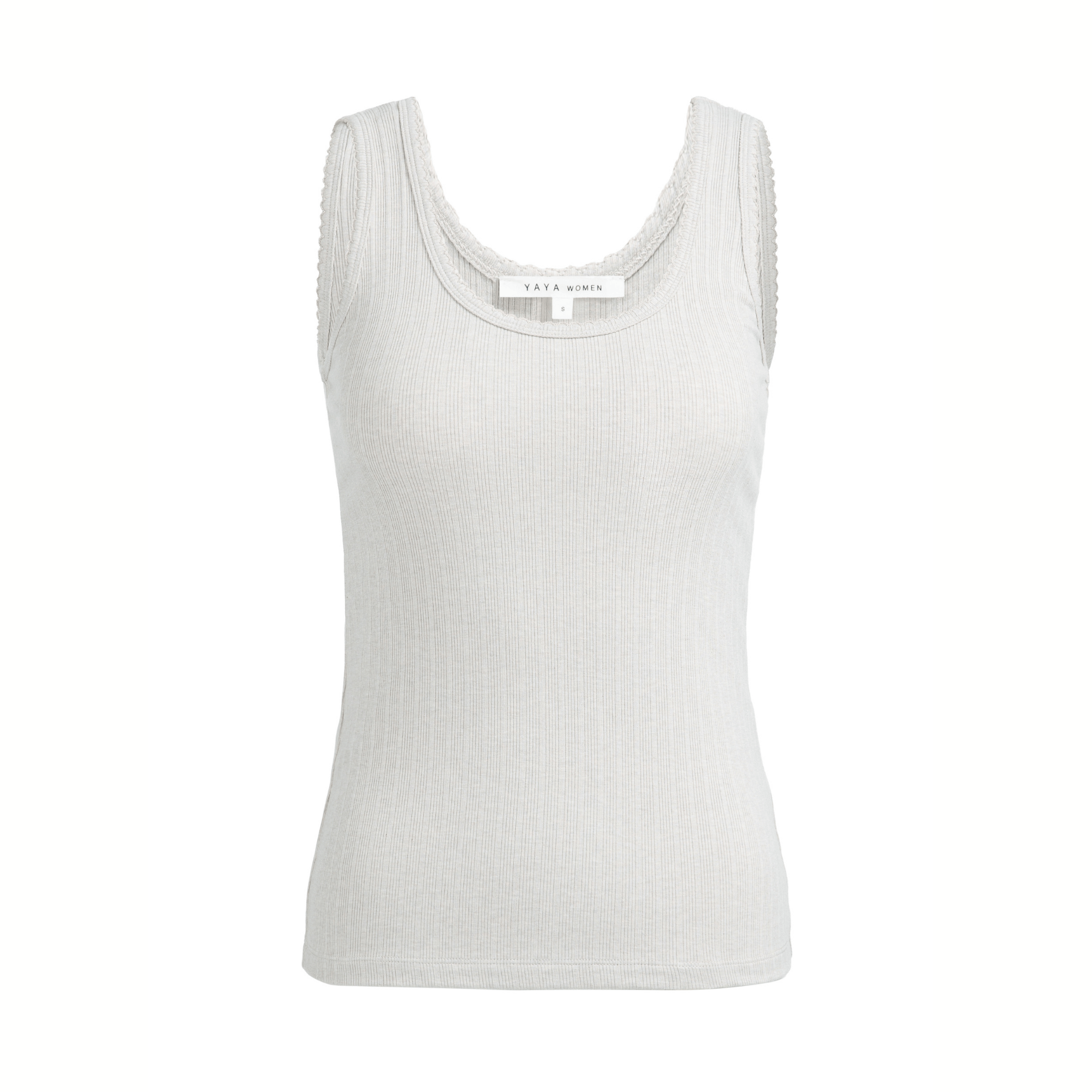 YAYA Ärmelloses Top gerippt - Beige