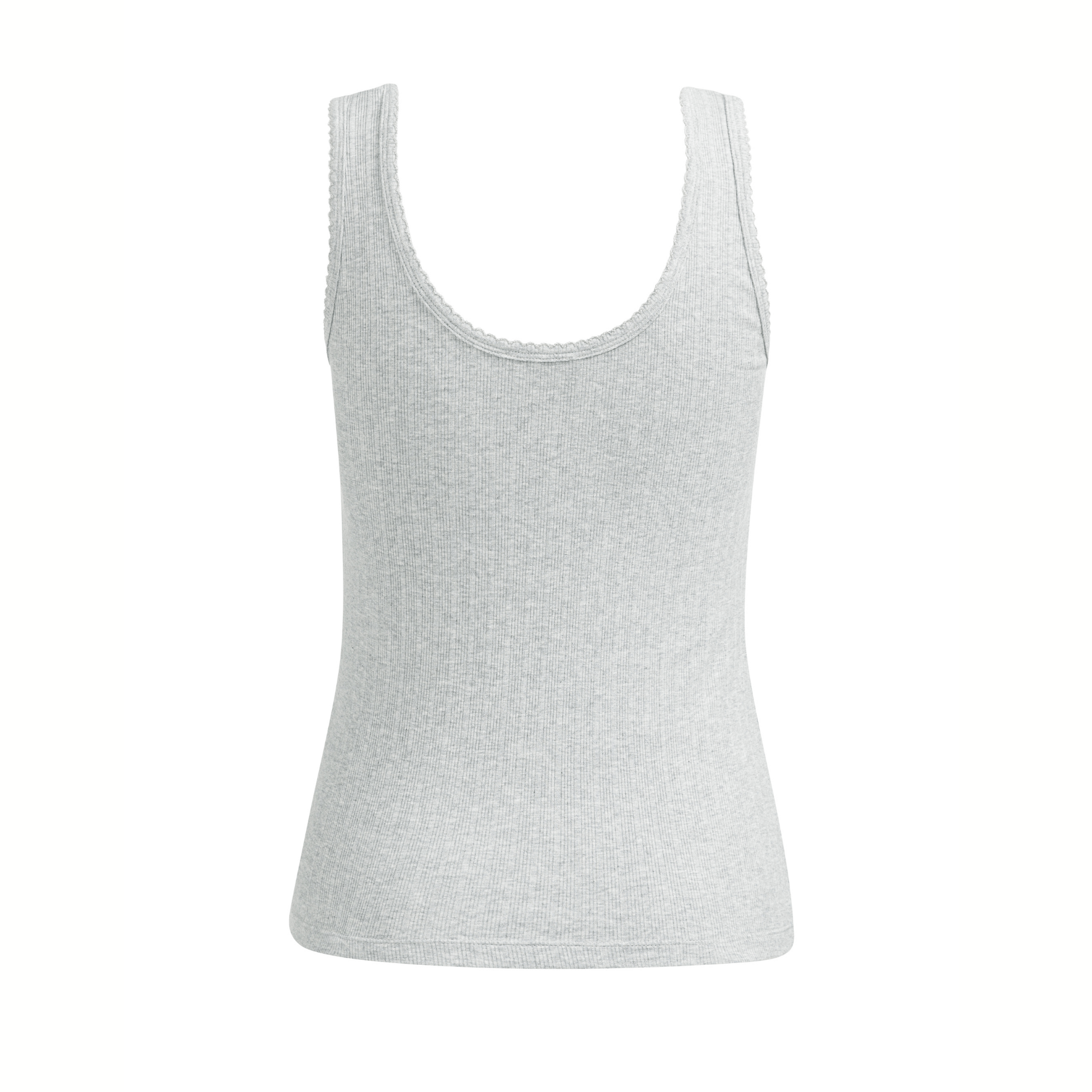 YAYA Ärmelloses Top gerippt - Grau