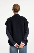Bild in Galerie laden, YAYA Oversize Wollweste – Dunkelgrau Melange
