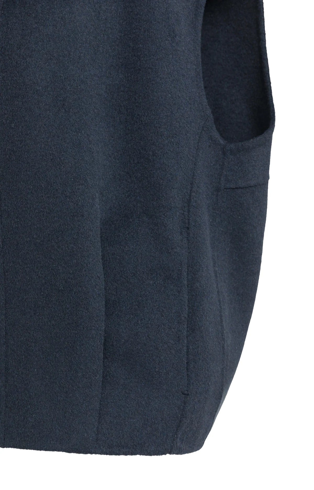 YAYA Oversize Wollweste – Dunkelgrau Melange