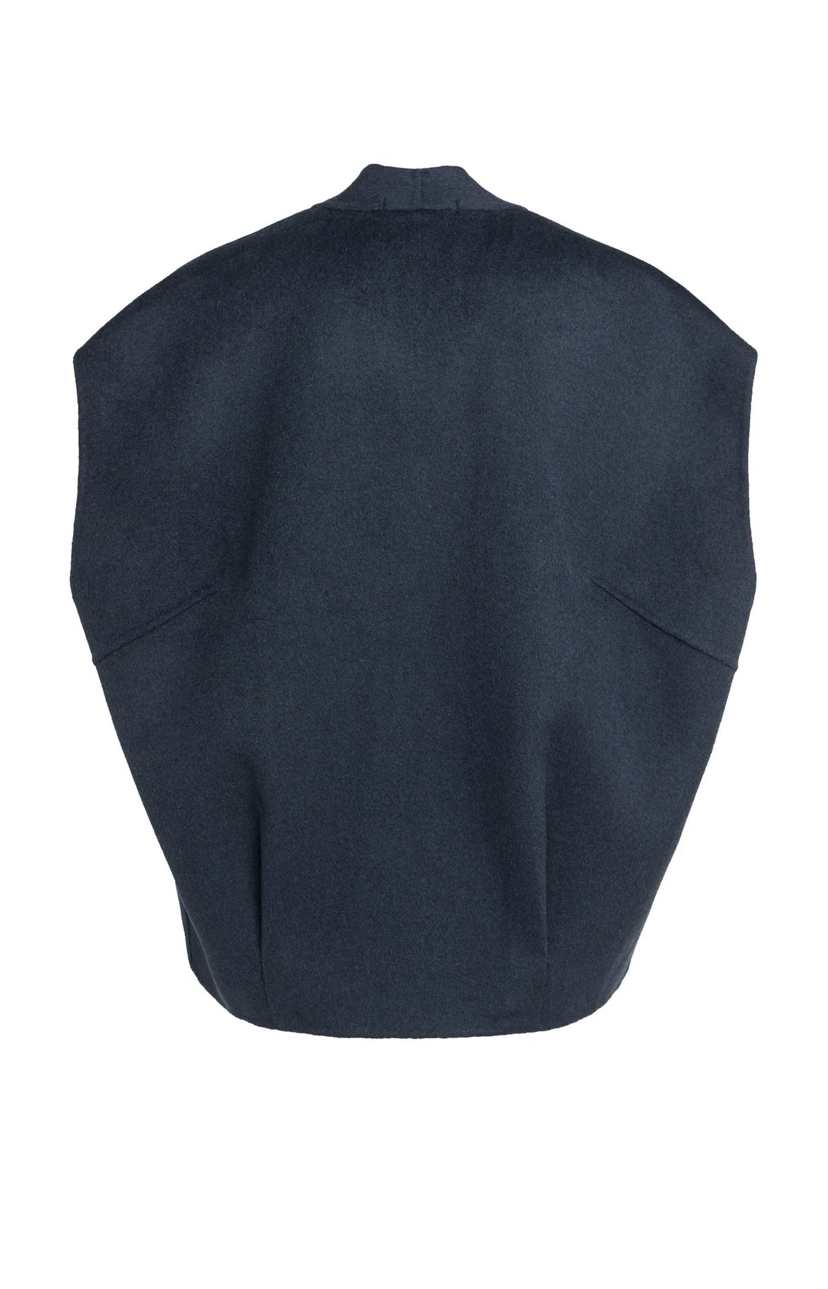 YAYA Oversize Wollweste – Dunkelgrau Melange