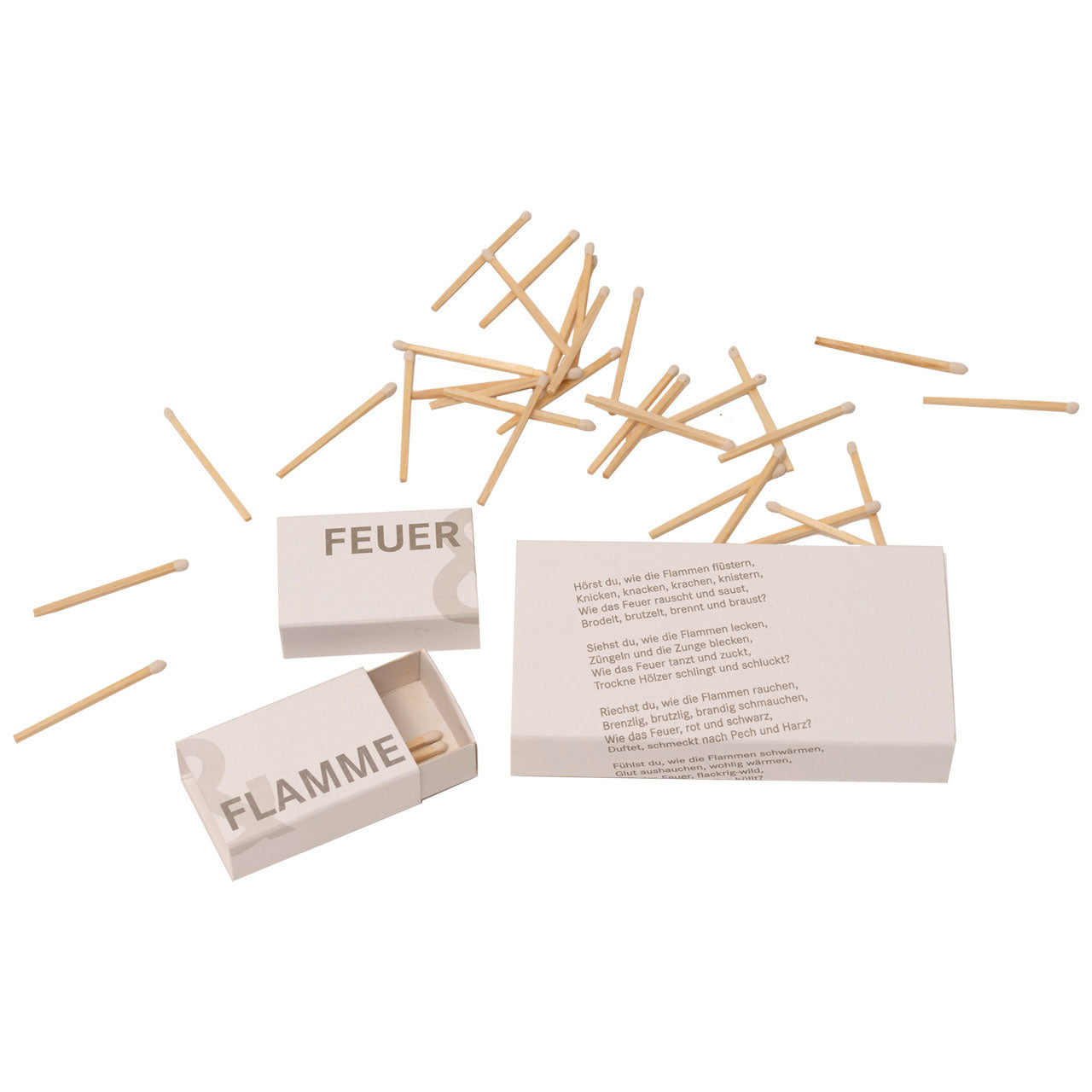 Zündhölzer groß mit Gedicht