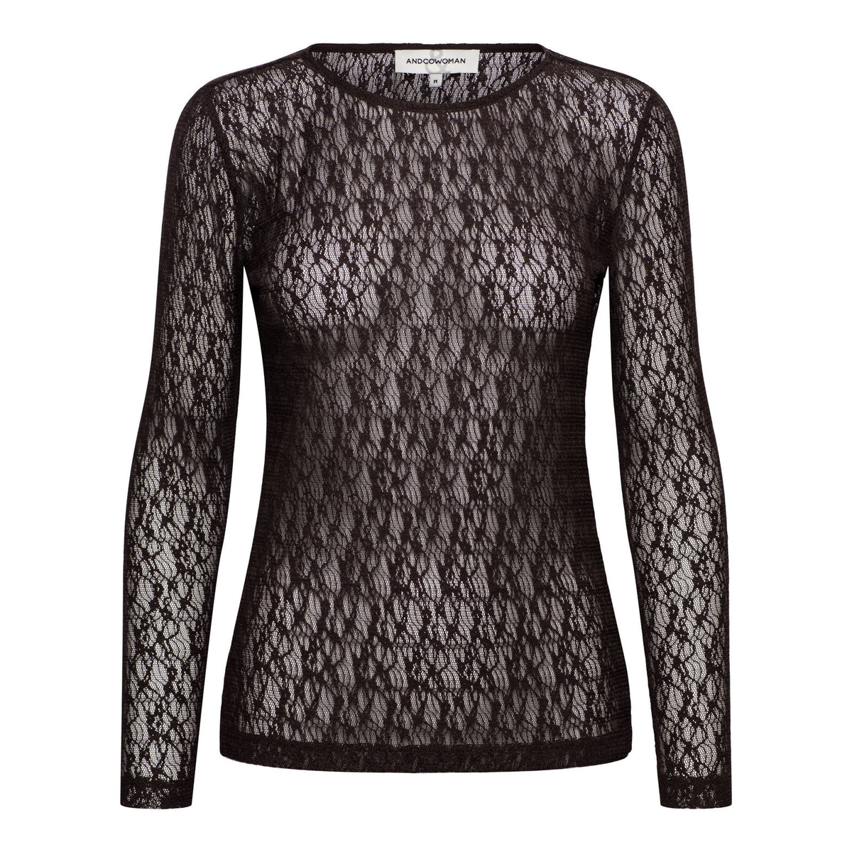 &Co Woman Spitzenshirt TRIS LACE in Schokobraun
