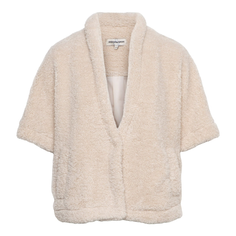 CARLY Teddy-Weste - beige