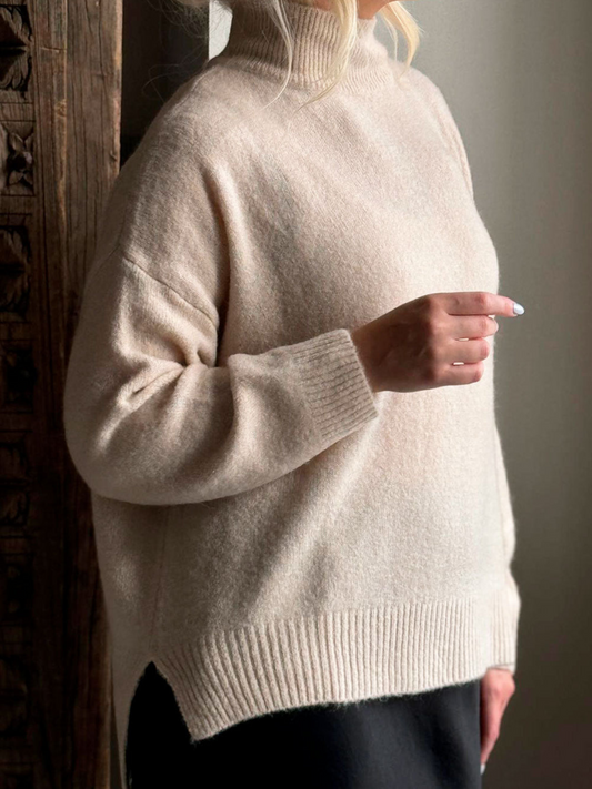 ASHLYN - Pullover in Alpaka Mix - beige