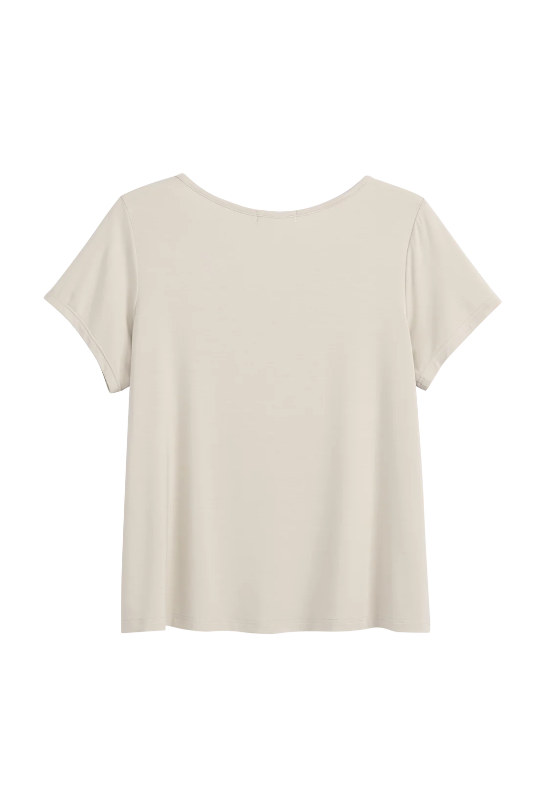 Bambus T-Shirt Damen DAILY mit V-Ausschnitt – Beige | BYPIAS