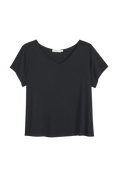 Bild in Galerie laden, Bambus T-Shirt Damen DAILY mit V-Ausschnitt – Schwarz | BYPIAS
