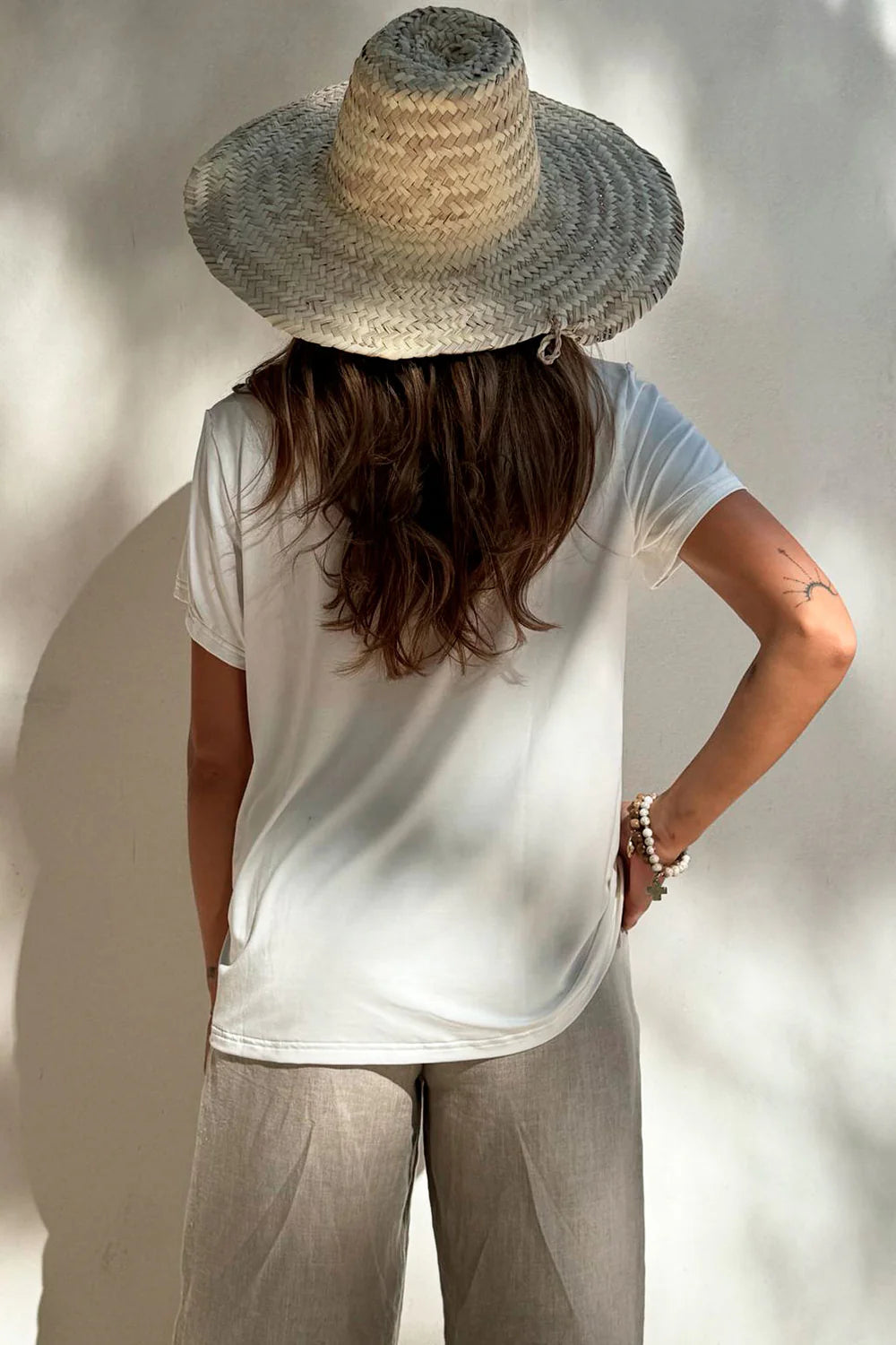 Bambus T-Shirt Damen DAILY mit V-Ausschnitt – Weiß | BYPIAS