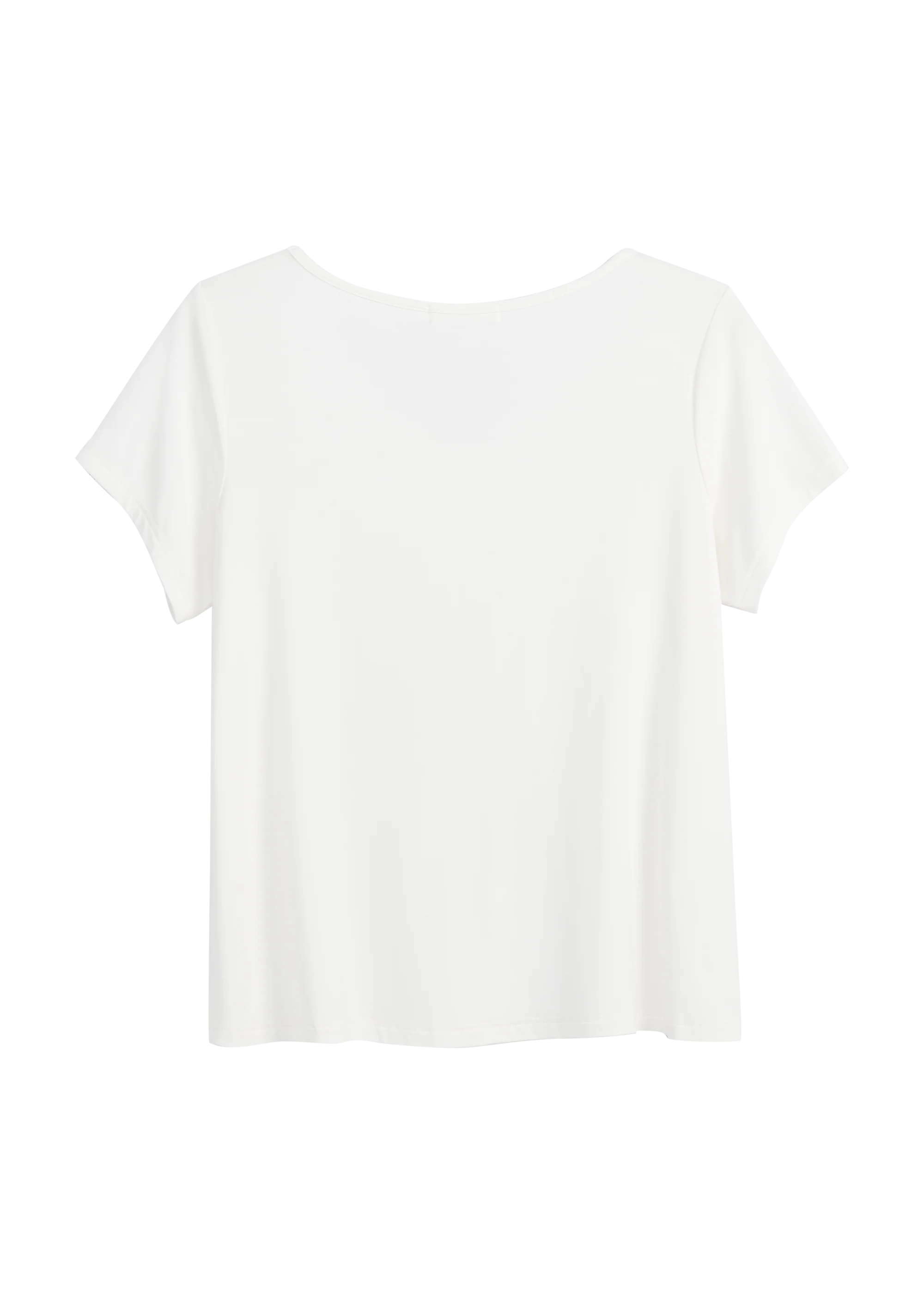 Bambus T-Shirt Damen DAILY mit V-Ausschnitt – Weiß | BYPIAS
