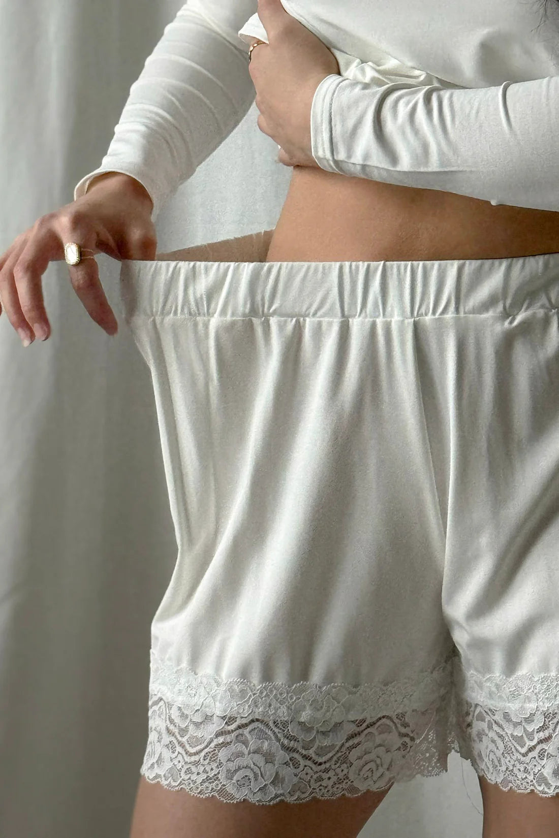 Shorts in pizzo Bamboo neri