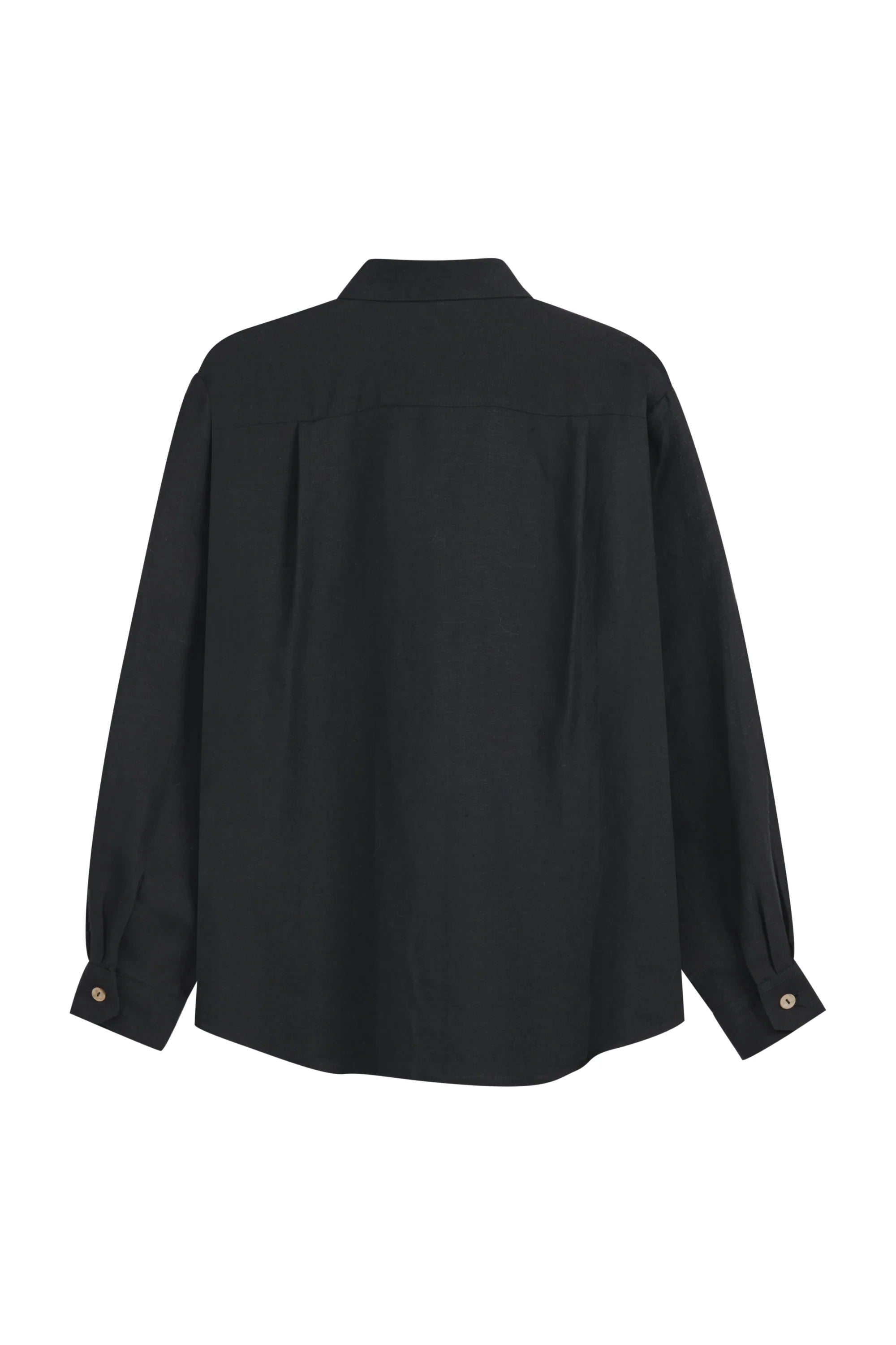 Camicia in lino JOHN - nera