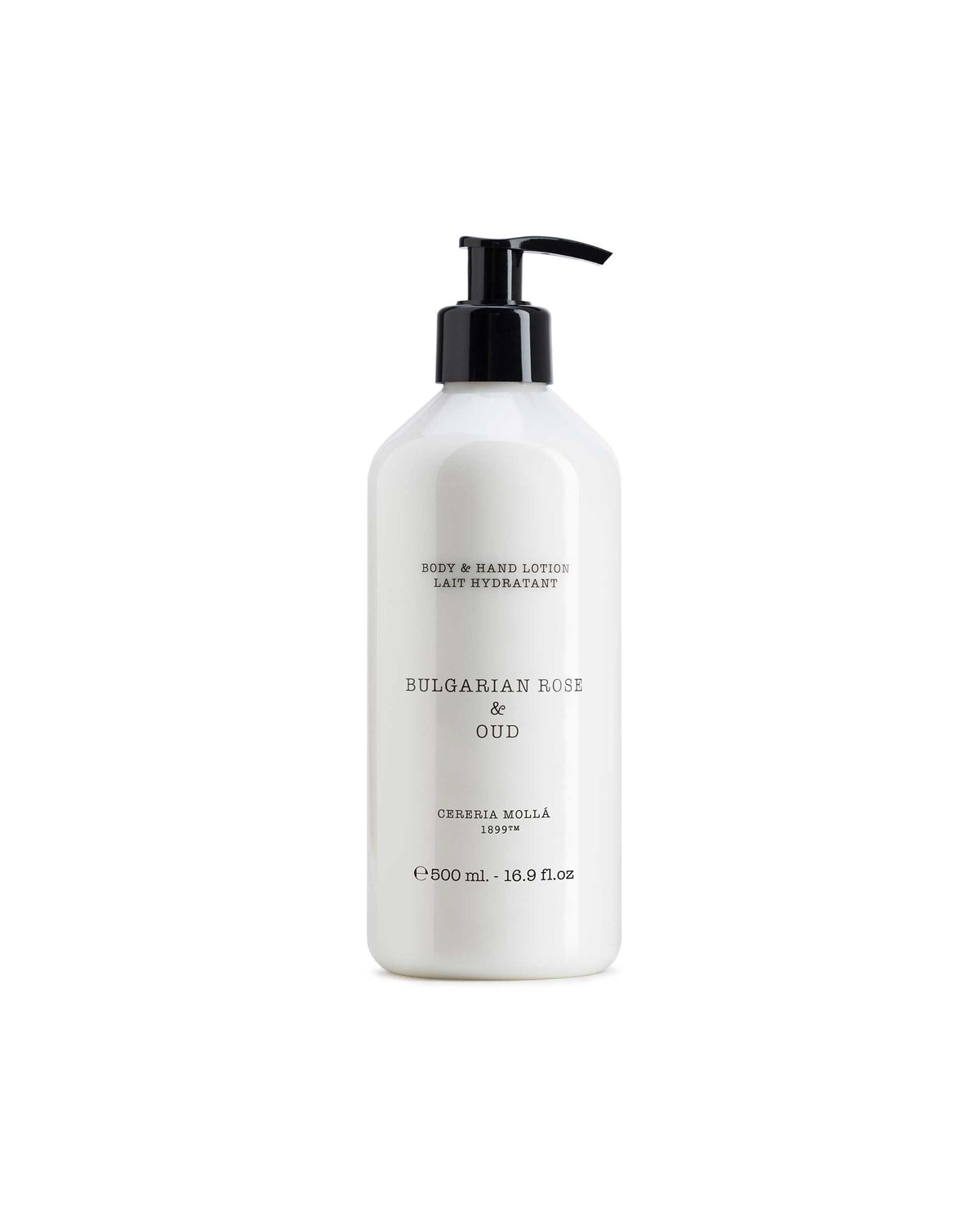 Cereria Molla Hand & Body Lotion Bulgarian Rose and Oud 500ml Pumpflasche