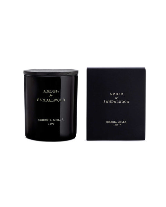 Cereria Molla 230g Duftkerze Amber Sandalwood mit Verpackung