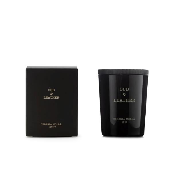 OUD & LEATHER - Premium Boutique Duftkerze 230g