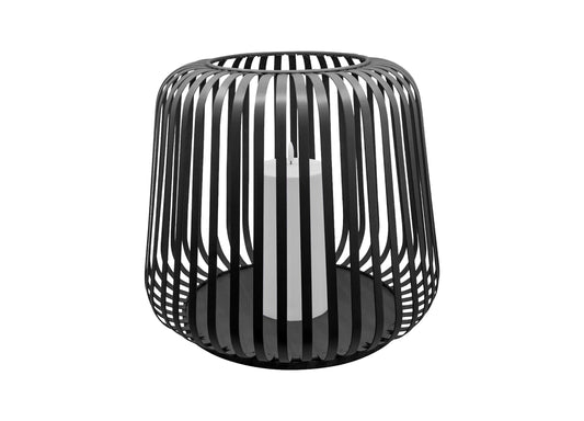 COTTAGE Solar Laterne Schwarz – 40 × 40 × 35 cm