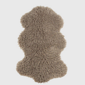 CURLY Kunstfell in Sand mit lockiger Lammfelloptik, 50 × 90 cm