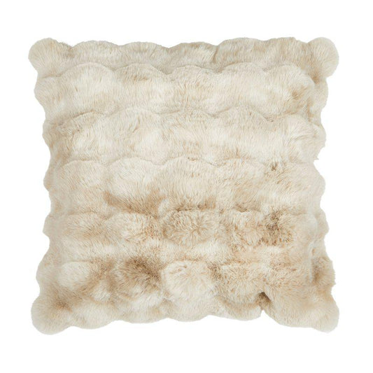 FONDACO Kissenbezug MATTEO Creme – Pelzimitat 50 x 50 cm