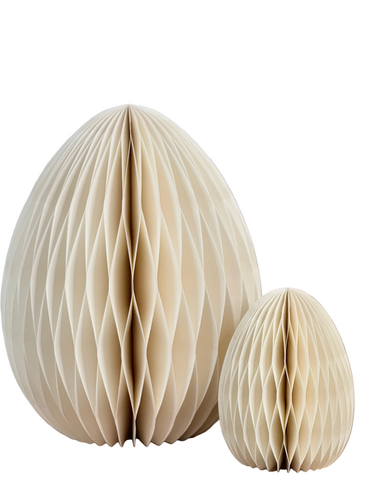 Papier-Ei Honeycombs - Weiß | diverse Größen Osterdeko