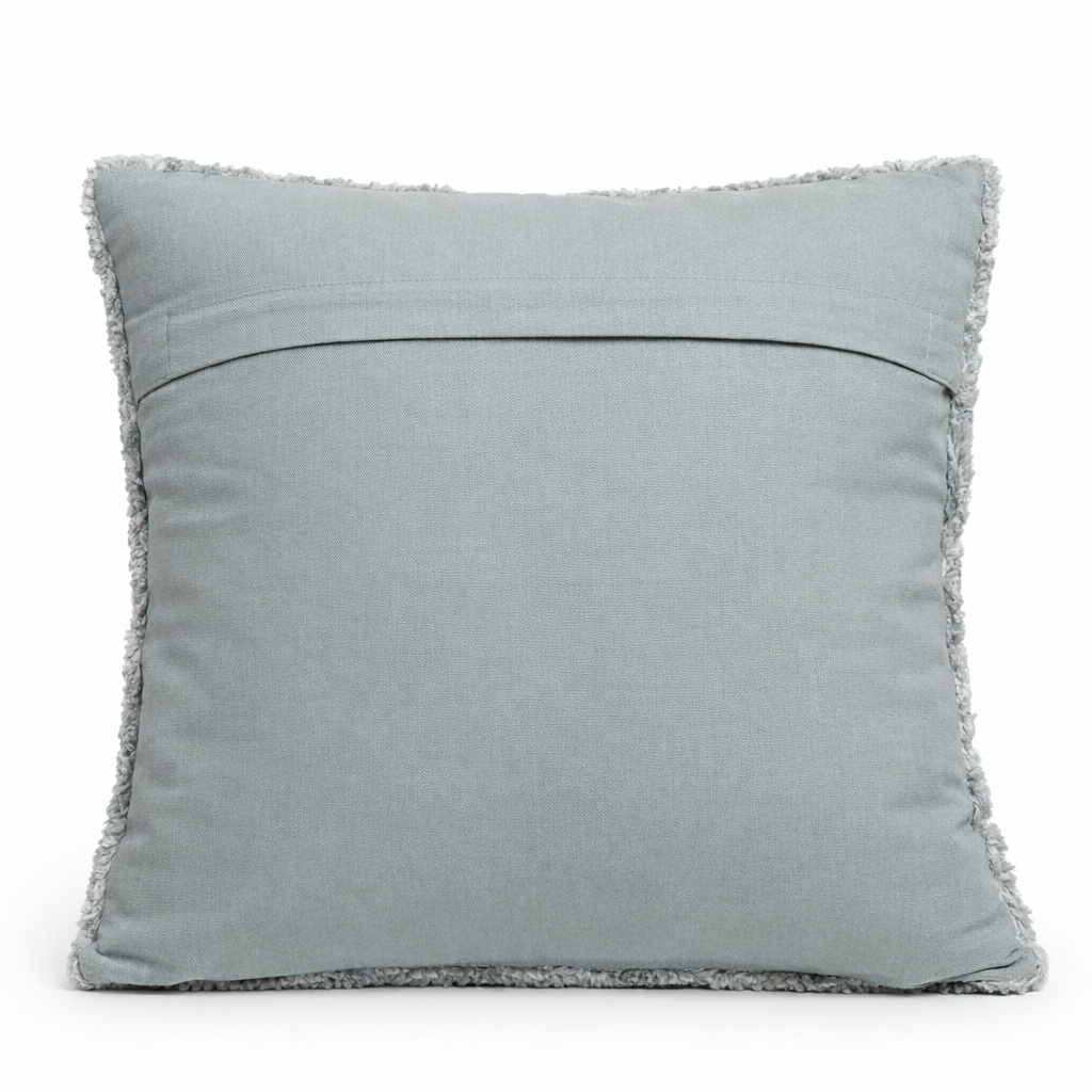 Wohnkissen STONE Polyester – Blau / Grau gemustert 45x45 cm
