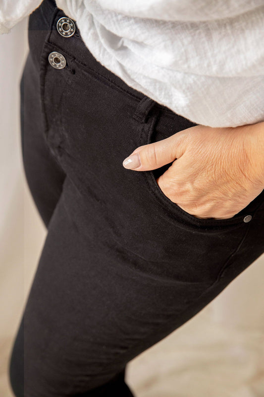 JEANS - boyfriend cut - schwarz