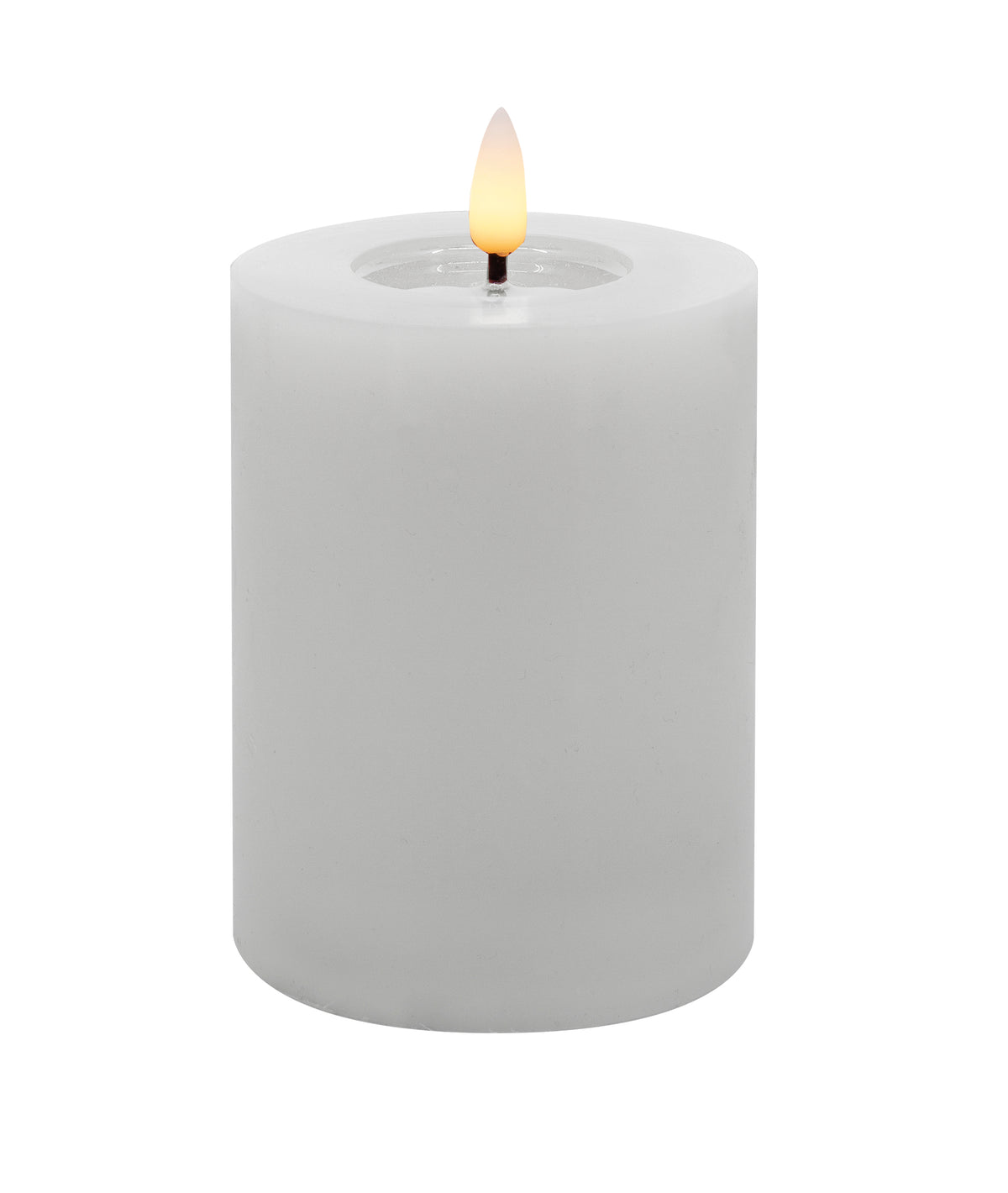Candela weiße LED Stumpenkerze Echtwachs 7,5x10 cm jetzt kaufen – Ein Stück vom Glück