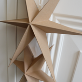 Papiersterne im Set 2 Stück | caramel