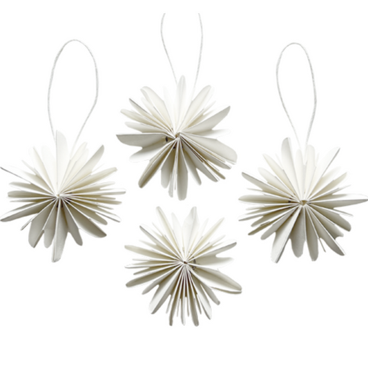 Schneestern | Papier-Schneeflocke | 8 cm | weiß