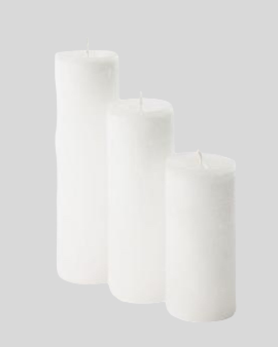Kerzen MINI Super Ø 10 cm - weiß in verschiedenen Höhen