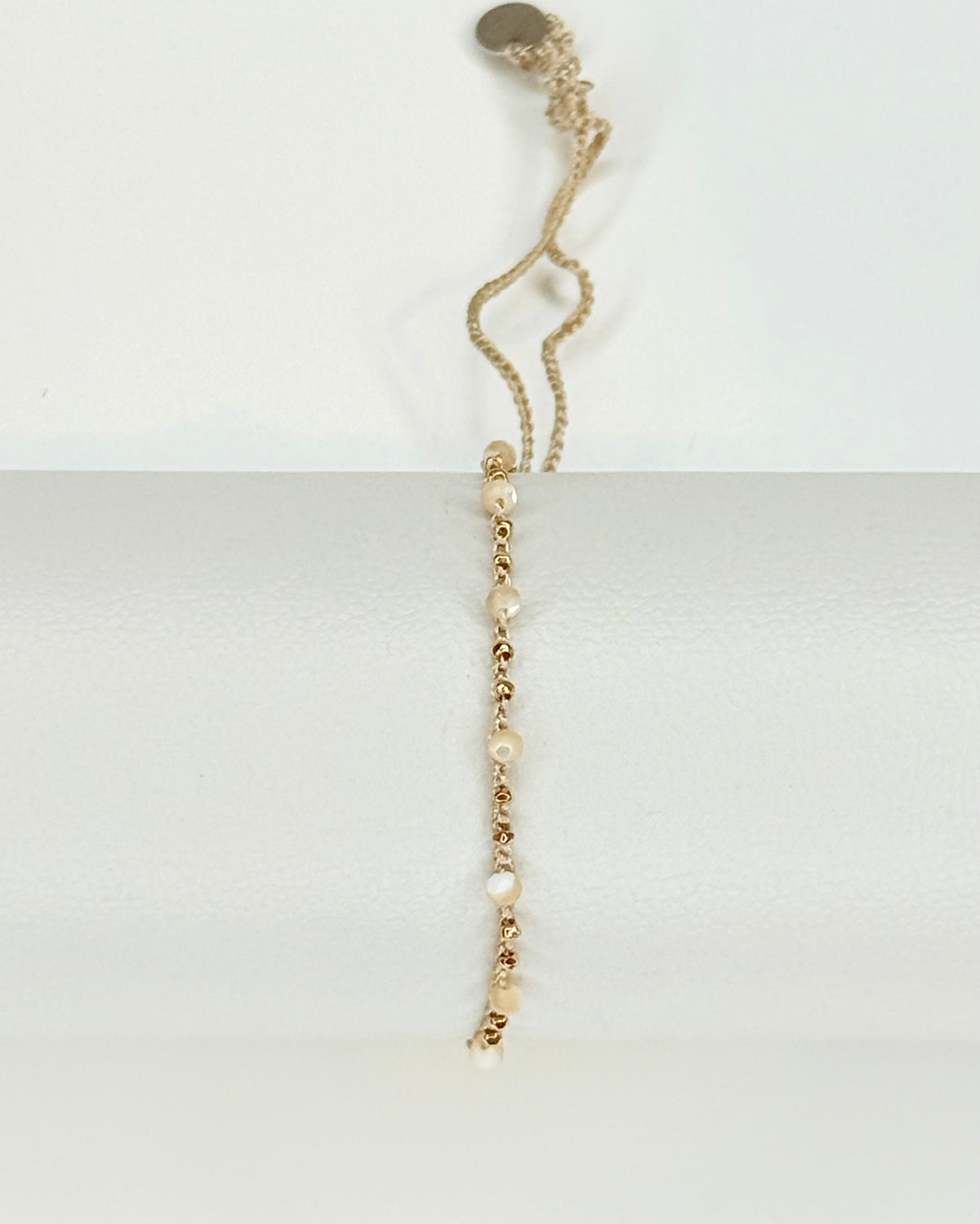 Armband Mondstein und Vermeil Perlen