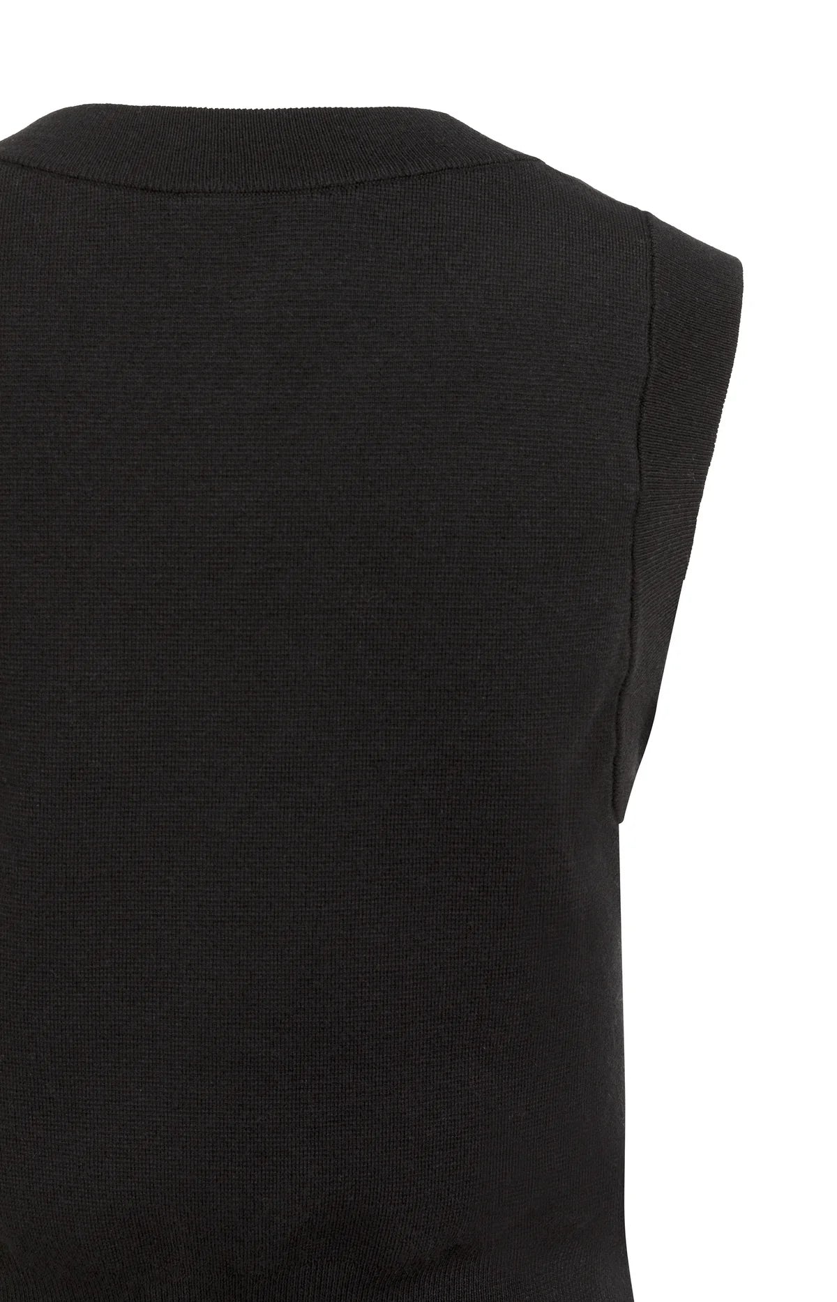 YAYA Feinstrickweste mit Knopfleiste – Schwarz