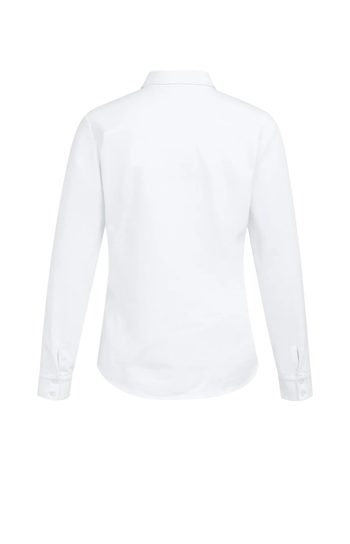 YAYA Taillierte Basic Bluse mit Blindknopfverschluss – Weiß