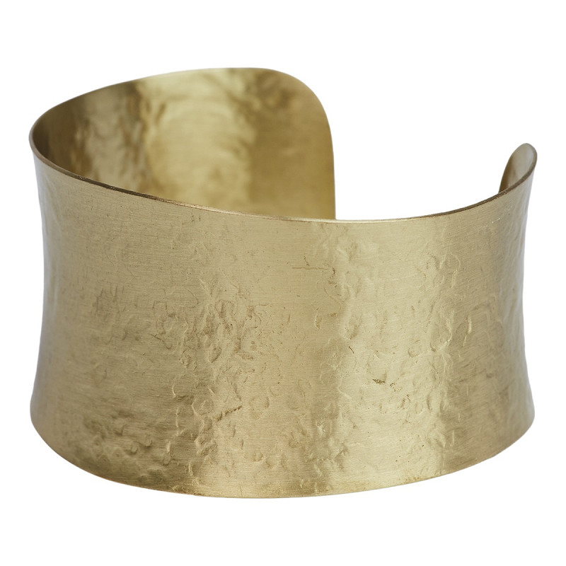 The Moshi goldfarbener Armreif aus Messing – breite offene Armspange