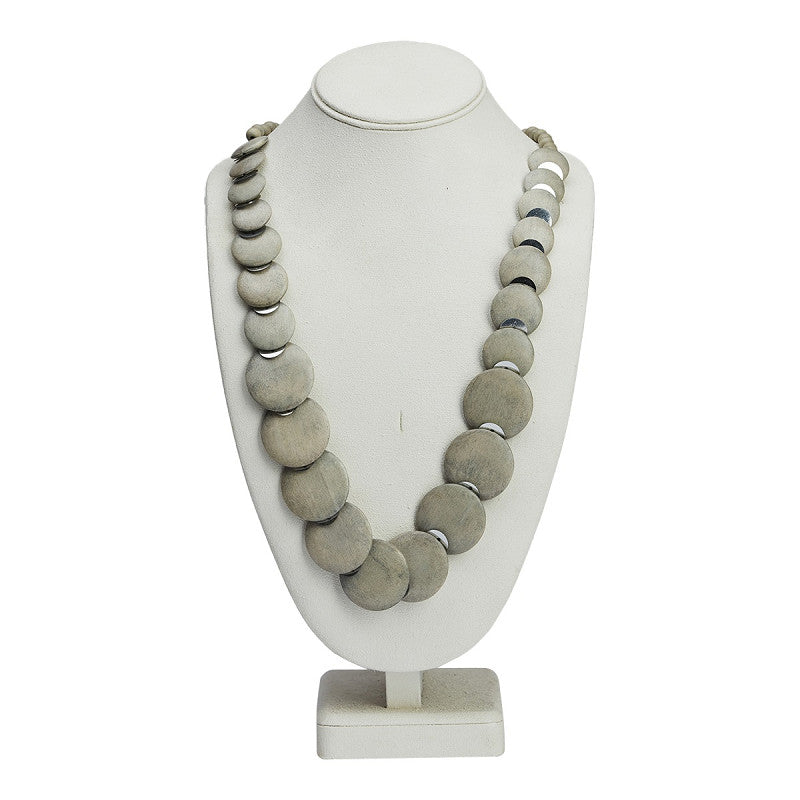 Collana The Moshi MAIA – Collana di perle di legno grigia