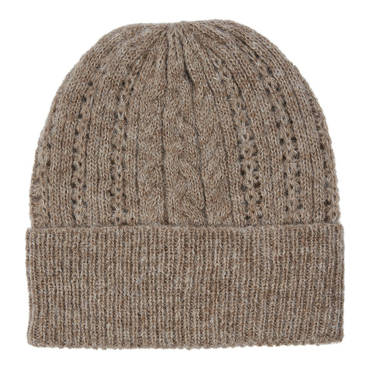 CARINA - Beanie - Mischgewebe - hellbraun