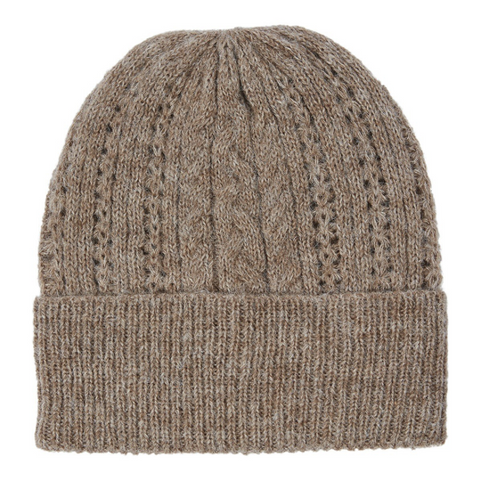 CARINA - Beanie - Mischgewebe - hellbraun