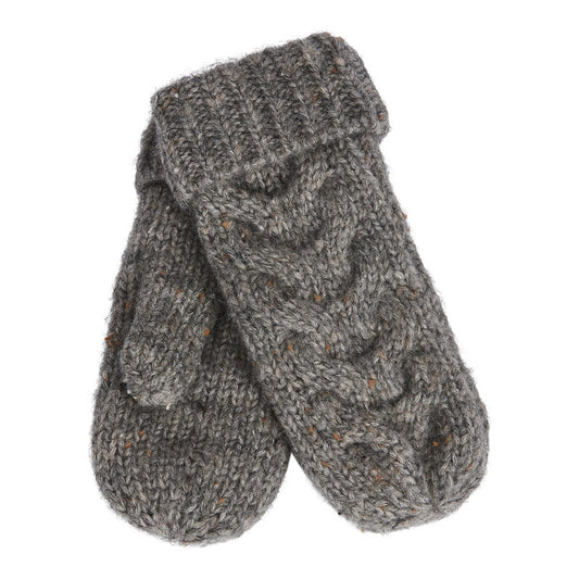 CATTIS Fäustlinge - Mischgewebe graubraun