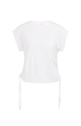 Bild in Galerie laden, YAYA T-Shirt mit seitlichen Kordelzügen – Weiß

