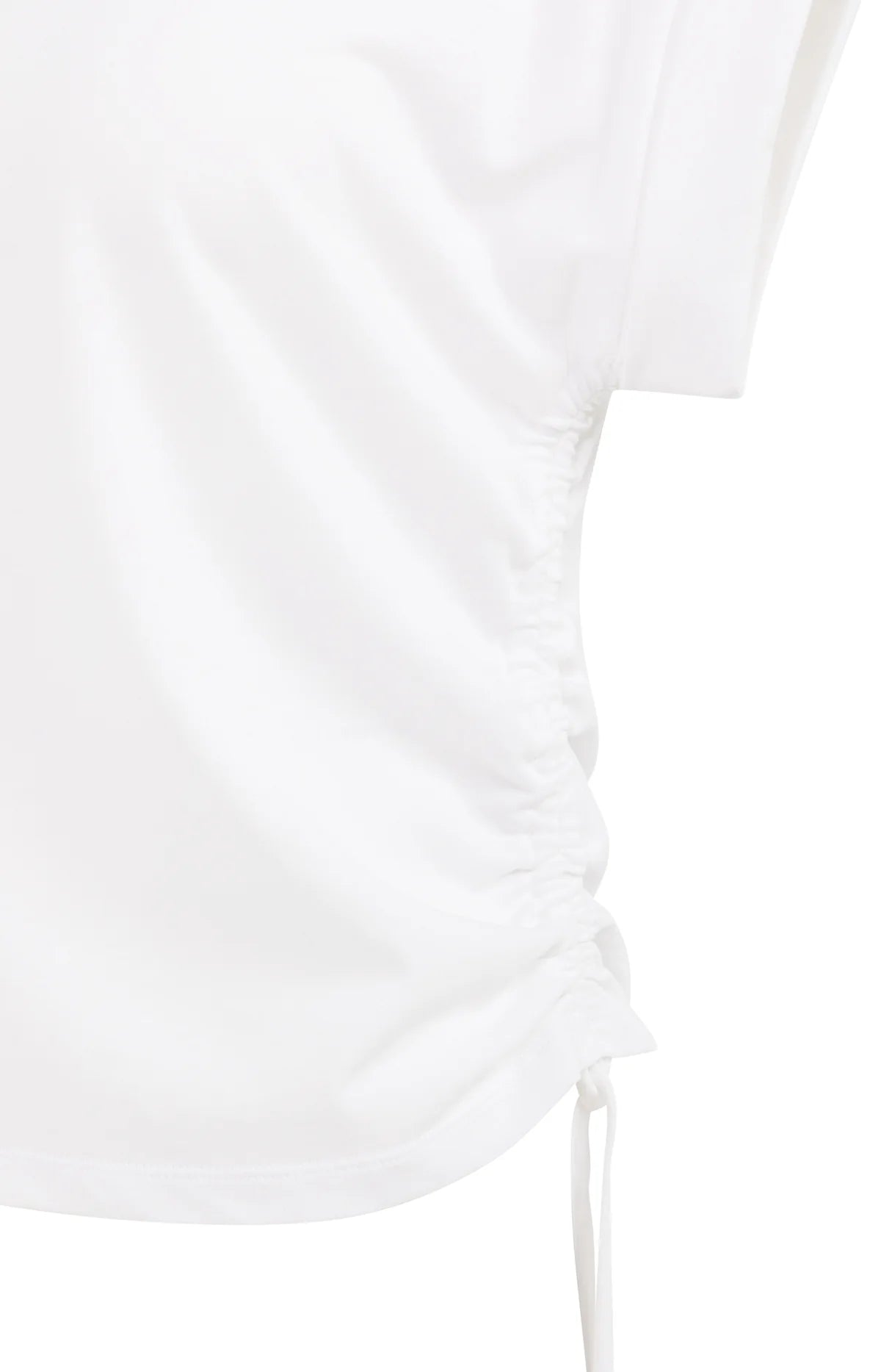 YAYA T-Shirt mit seitlichen Kordelzügen – Weiß