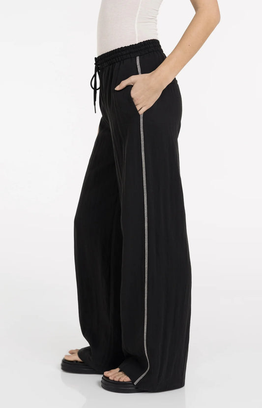 Summer Pants with Wide Leg – Washed Brown