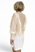 Bild in Galerie laden, Via Milano Volantbluse HELENA Butter Yellow – Transparente Bluse
