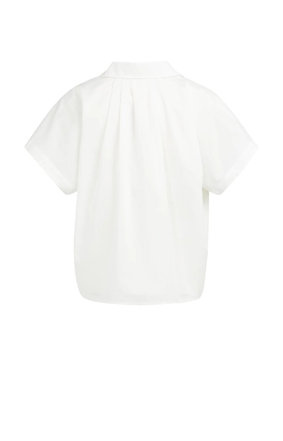 Blouse courte sans manches avec boutons décoratifs – Blanc