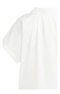 Charger l'image dans la visionneuse de la galerie, Blouse courte sans manches avec boutons décoratifs – Blanc
