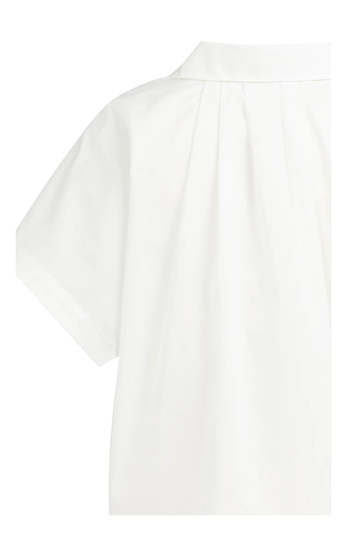 Blouse courte sans manches avec boutons décoratifs – Blanc
