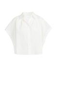 Charger l'image dans la visionneuse de la galerie, Blouse courte sans manches avec boutons décoratifs – Blanc
