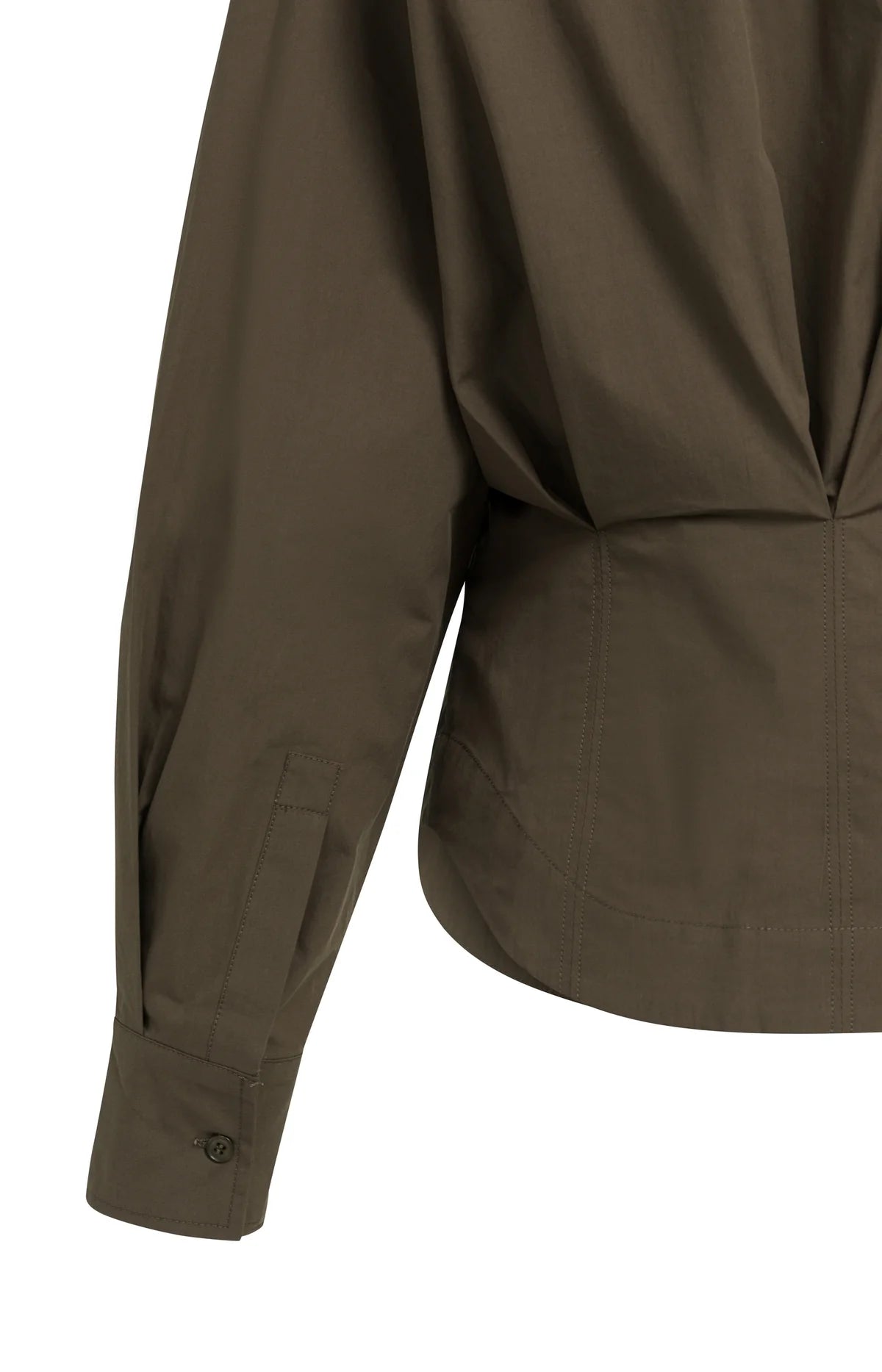YAYA Taillierte Bluse mit Raffungen – Braun