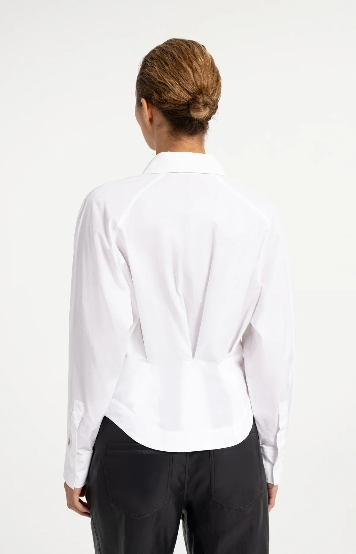 YAYA Taillierte Bluse mit Raffungen – Weiß