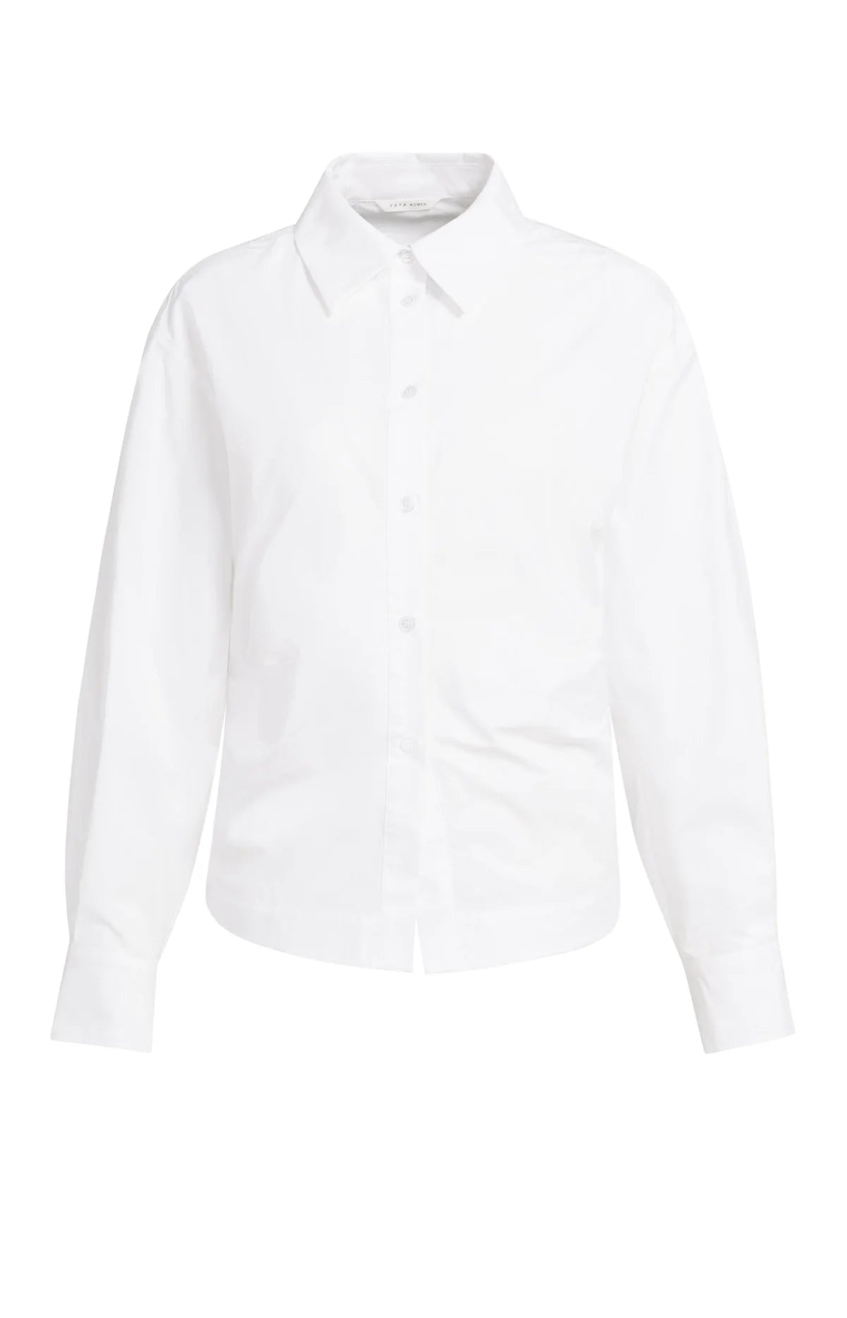 YAYA Taillierte Bluse mit Raffungen – Weiß