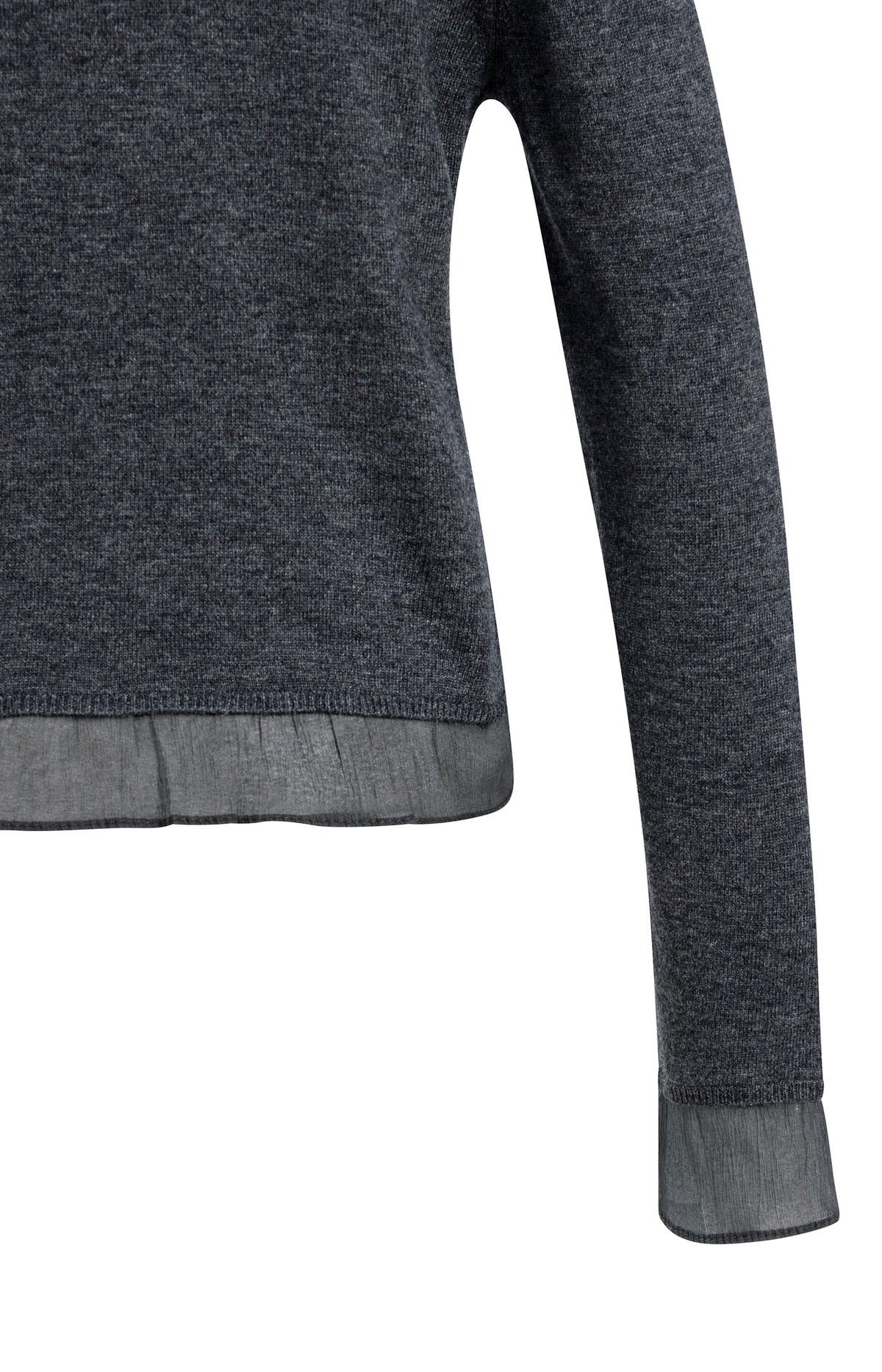 Feinstrick-Strickjacke mit Knöpfen – Anthrazit